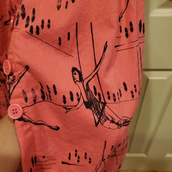Emily and Fin Lucy Pink Trapeze Print Sz S - Picture 13 of 15
